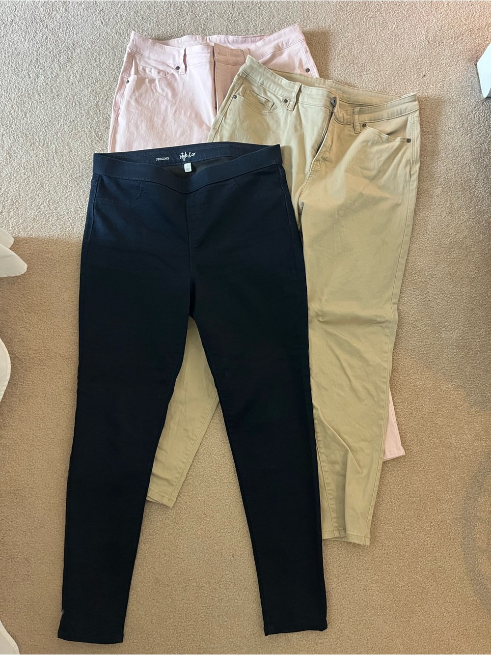 Versatile bundle of three pairs of Style & Co. pants.